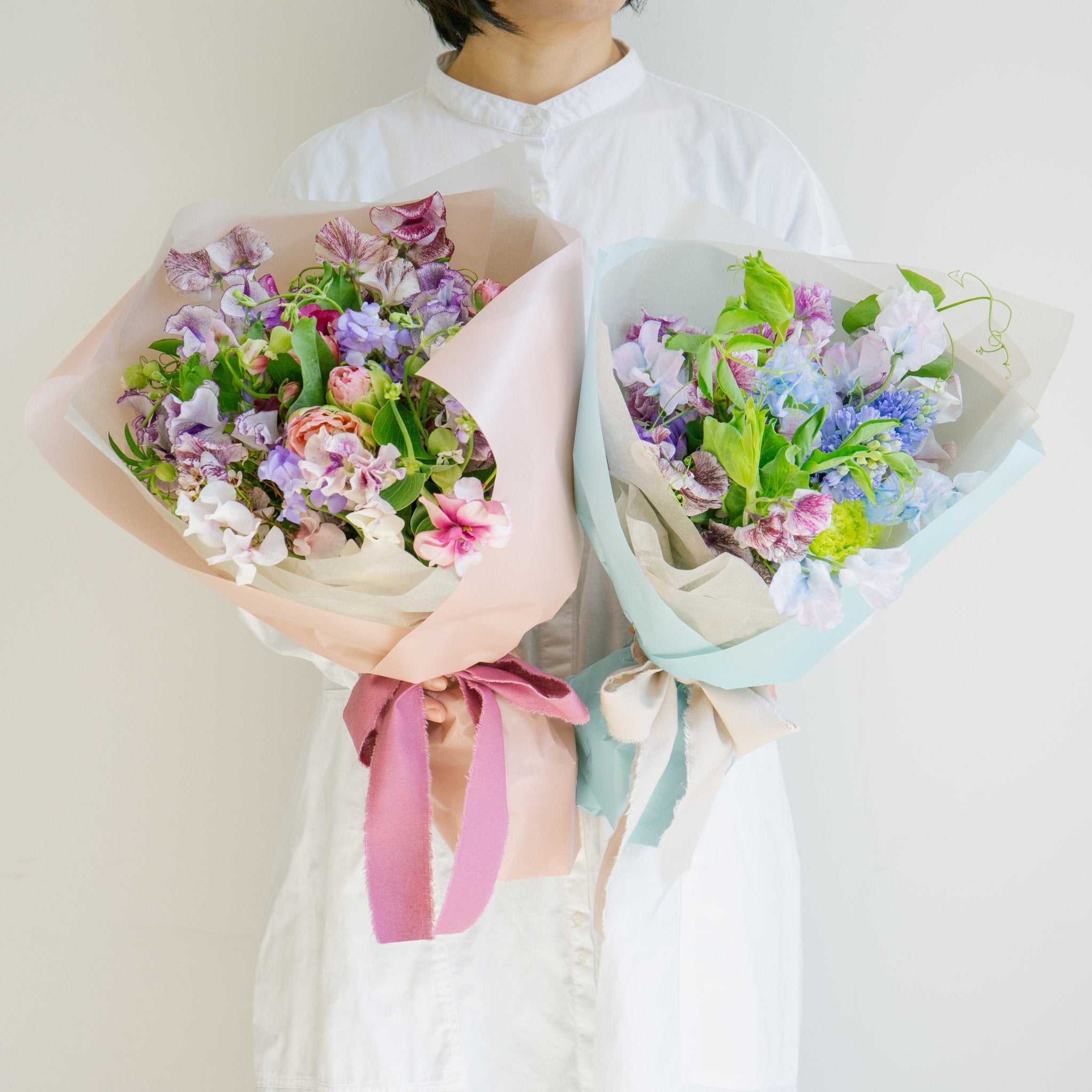 スイートピーのギフトをオーダーするならFlower&Plants tette │ 「手から手へ、想いを運ぶフラワーショップ」【板橋駅徒歩4分】【熟練フローリスト夫婦が運営】【最短2営業日で発送】【24時間365日注文OK】【ギフトは3300円〜】フラワーギフトを手から手へ、想いを込めたブーケやアレンジメントで大切な人に感謝と愛情を。シーンや用途に合わせて選びやすい豊富な種