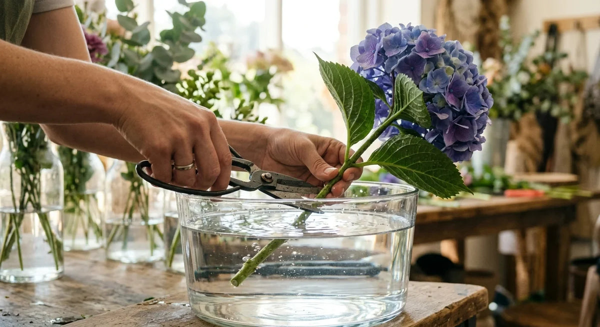 花材を長持ちさせる！正しい水揚げ方法とプロの保存テクニック【tetteが解説】
